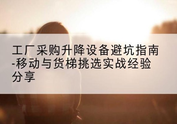 安仁移动式升降机怎么选-工厂采购升降设备避坑指南-移动与货梯挑选实战经验分享